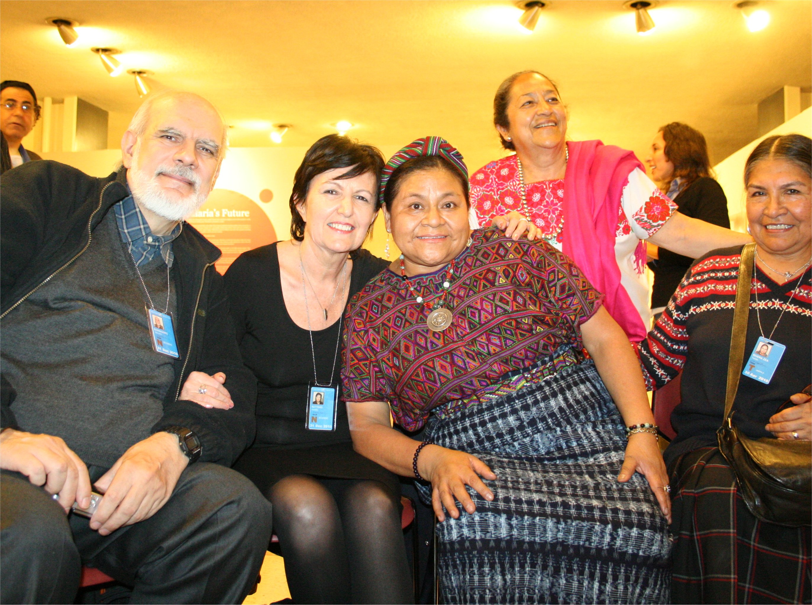 Barbadoro e Nattero con Rigoberta Menchu Nobel per la Pace all ONU di New York